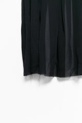 see-through cutting pleats skirt(3colors)