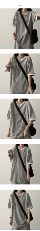 Lummet Color Scheme Pocket Boxy Fit Short Sleeve Tee
