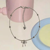 silver ribbon necklace