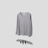 [HFORUS MADE]Forus Knitted pleats U - kneck long sleeves IN IVORY