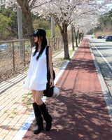 frill cancan layered mini-dress