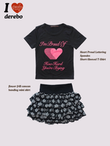 flower frill cancan banding mini skirt