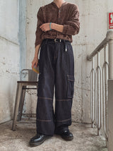Abe Raw Stitch Cargo Denim Pants