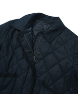 Women’s Collar Quilted Short Jacket Dark Navy