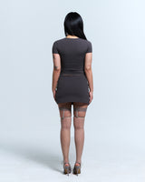 [CHARCOAL] SKINA SKIRT