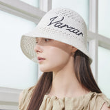 New Wave Varzar Punching Knit Bucket Hat White