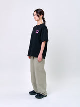 ラビットTシャツ_ブラック/ピンク