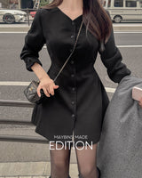 【MADE】V-neck mini dress