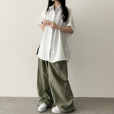 Lori Linen Oversized Fit Short Sleeve Shirt Shirt