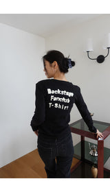 BACK typo sleeve top