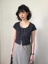 Nina lace pin tuck blouse (2color)