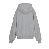 [mnem] Cozy Pintuck Hoodie Zip-Up (gray)