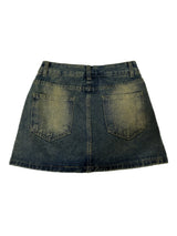 [BELT & INNER SHORTS] 秋デニム ブラウン カーキ デニムスカート – SK