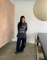 カンラブプリンティングオーバー長袖Tシャツ