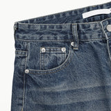 Star side patch denim pants
