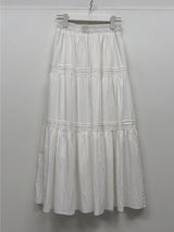 Layered Tiered Flare Long Skirt