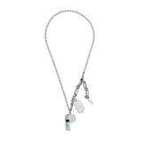 NO.553 [SILVER BLUE] 24 COLOR WHISTLE NECKLACE