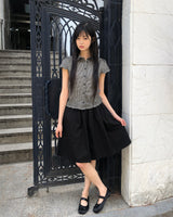 Glen Flare Midi Skirt