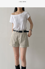Lena Boat Neck Short Sleeve T-Shirt
