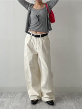 382 Curved Balloon Wide Pants