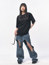 C Wear オーバーサイズTシャツ BLACK