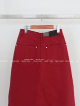 4 color cotton maxi long skirt