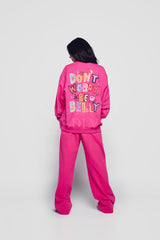 24FW ベリーコラージュロゴパンツ ピンク