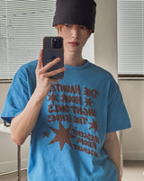 ハウンド スター レタリング オーバー ショートスリーブ Tシャツ