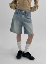 [B-DENIM] エッセンシャルハーフショーツ 040