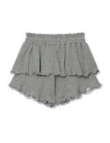 ラッフル フラワー スカートパンツ(GREY)