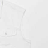 LOOSE FIT WHITE DENIM VEST code 21011