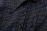 Classic Square Collar Check Shirt