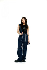SUSPENDERS DENIM PANTS