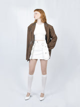 マルチパスカーゴミニスカート (White)