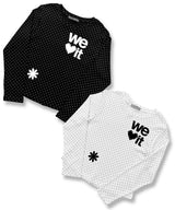 We Love It グラフィックドットロングスリーブ_ブラック