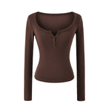 [1+1] Leonie Henley Slim T-Shirt