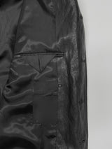 [Unisex] Crop Leather Single Over Fit Jacket
