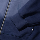 GRADATION SYMBOL PATCH HOODIE ZIP UP
 - BLUE GREY