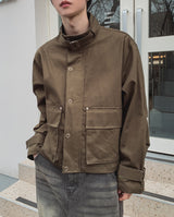 Flip Belt Crop Bomber Jacket