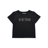 W レオパードアップリケTシャツ (ブラック)