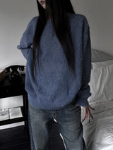 overfit angora round knit (unisex / 4color)