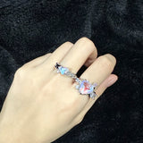Big Heart gemstone Ring