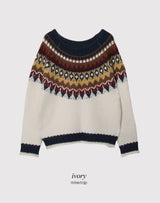 #HGノルディックロングスリーブニット (2color)