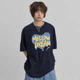 MELLOW DREAM Sketch Heart Half Sleeve T-shirt