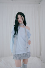 Petal lace scarf (Gray)