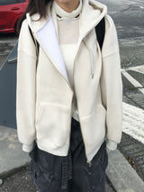 Essential Two-Way Overfit Hood Zip-Up (12c)