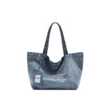 muva. Large‑Capacity Denim Canvas Bag, Spring Summer Commuter Shoulder Bag, Lightweight Casual Original Design, New Arrival Apr 15