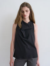 Celine cowl blouse (Black)