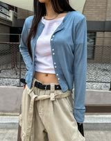 Sorbet Summer シースルーリブカーディガン