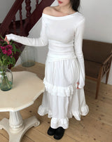 Tino Basic Unbalanced Shoulder Long Sleeve